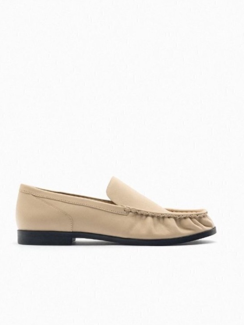 ZARA LEATHER LOAFERS WITH PLEATS 1528/910